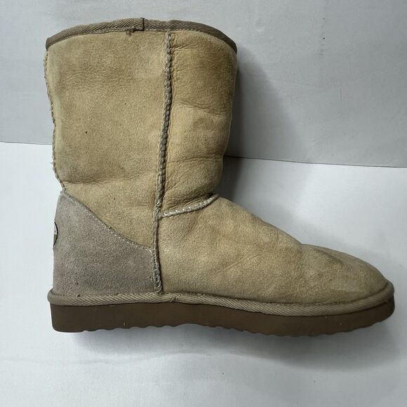 Emu Ridge Australia Suede Wool Lined Pull On Boots Mens Size 11 Women’s 12 - Picture 8 of 13